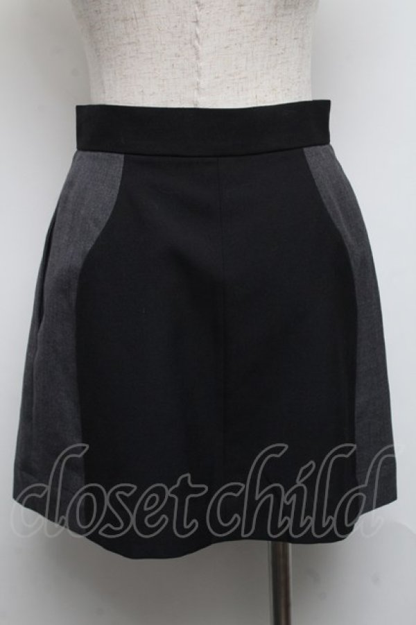 画像2: ヴィヴィアンウエストウッド 中古 / フロントボタンスカート 1 黒ｘグレー  S-25-05-11-060-sk-AS-ZS (2)