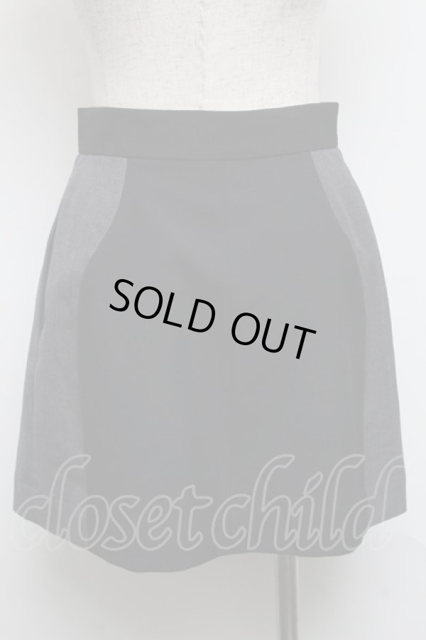 画像2: ヴィヴィアンウエストウッド 中古 / フロントボタンスカート 1 黒ｘグレー  S-25-05-11-060-sk-AS-ZS (2)