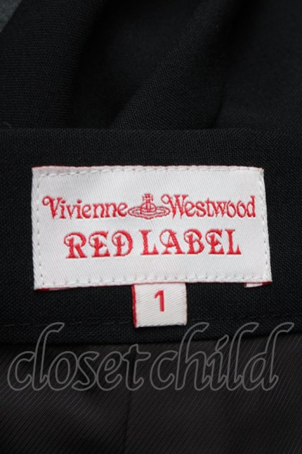 画像3: ヴィヴィアンウエストウッド 中古 / フロントボタンスカート 1 黒ｘグレー  S-25-05-11-060-sk-AS-ZS (3)