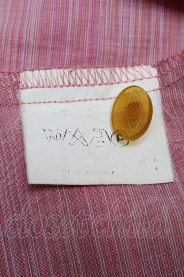 画像8: ヴィヴィアンウエストウッド 中古 / ポケットデザインブラウス 2 ピンク  S-25-05-18-038-bl-AS-ZH (8)