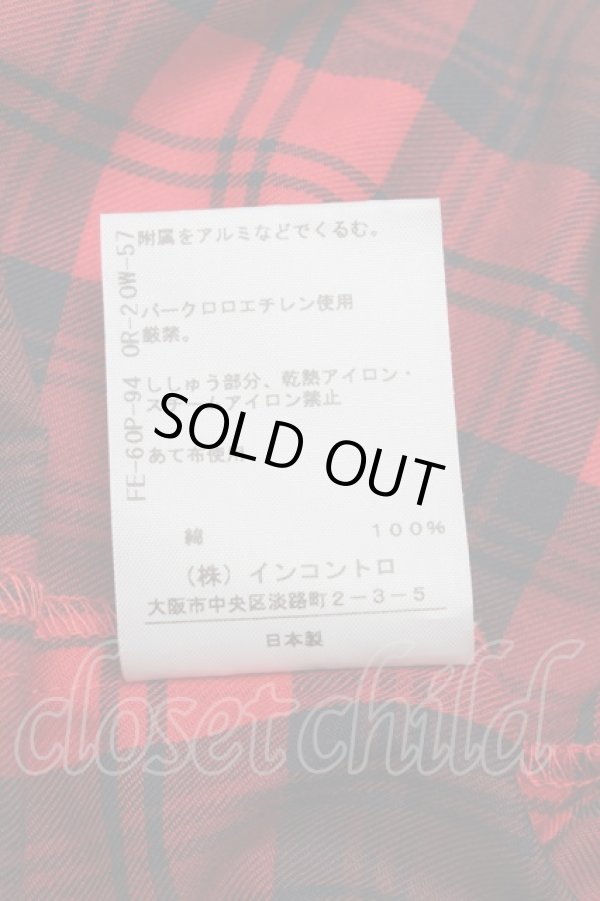 画像5: ヴィヴィアンウエストウッド 中古 //チェックブラウス 2 赤  S-25-05-18-040-bl-AS-ZH (5)