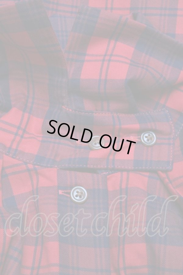 画像6: ヴィヴィアンウエストウッド 中古 //チェックブラウス 2 赤  S-25-05-18-040-bl-AS-ZH (6)