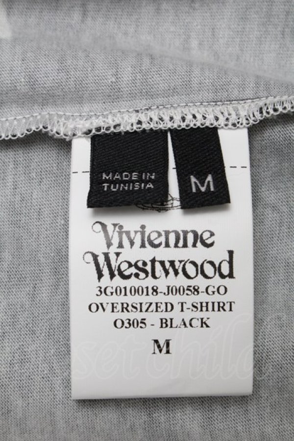 画像5: ヴィヴィアンウエストウッド 中古 / オーバーサイズTシャツ M 黒ｘグレー  S-25-05-18-044-to-AS-ZH (5)