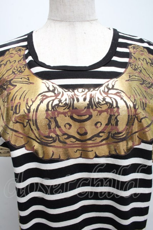 画像3: ヴィヴィアンウエストウッド 中古 / /箔フレームボーダーTシャツ 00 オフｘグレー  S-25-05-18-048-to-SZ-ZS (3)