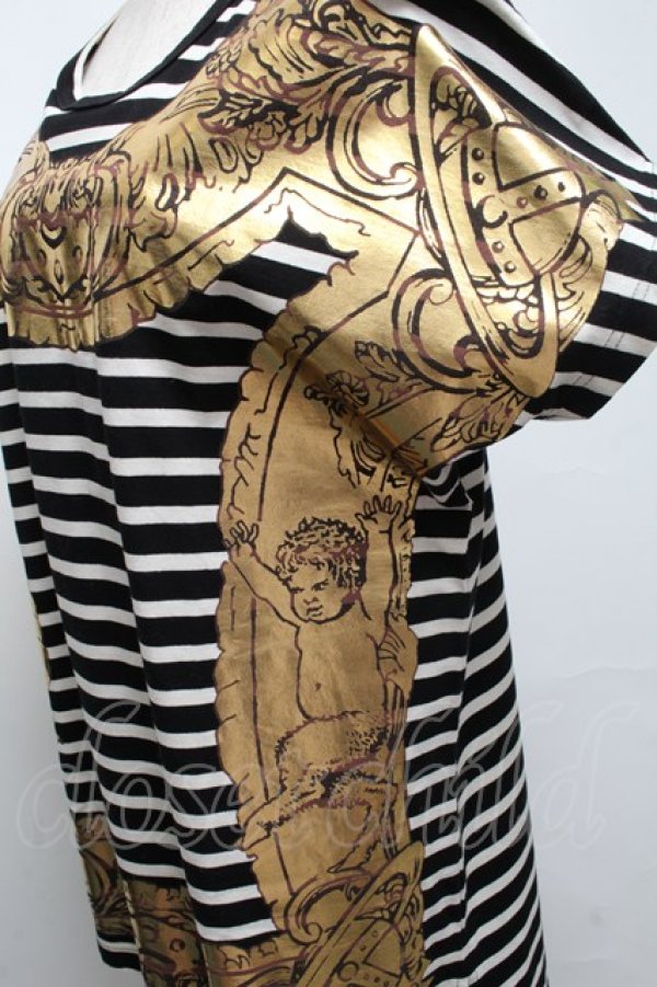 画像5: ヴィヴィアンウエストウッド 中古 / /箔フレームボーダーTシャツ 00 オフｘグレー  S-25-05-18-048-to-SZ-ZS (5)