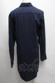 画像2: ヴィヴィアンウエストウッド MAN 中古 / オーブ刺繍透カシ長袖シャツ 46 紺  S-25-05-18-049-bl-AS-ZS (2)