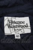 画像4: ヴィヴィアンウエストウッド MAN 中古 / オーブ刺繍透カシ長袖シャツ 46 紺  S-25-05-18-049-bl-AS-ZS (4)