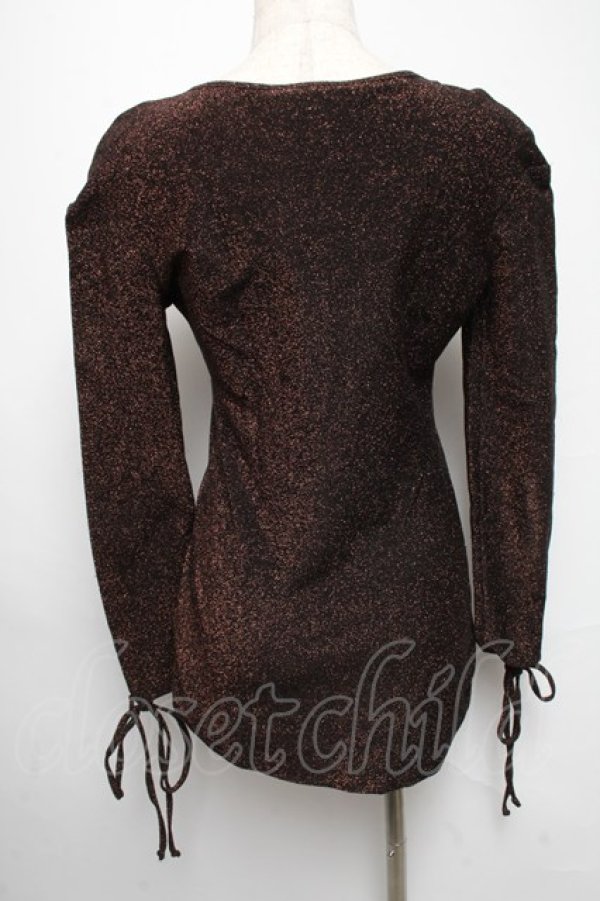 画像2: ヴィヴィアンウエストウッド 中古 / ラメニットトップス  黒ｘゴールド  S-25-05-18-052-to-AS-ZS (2)