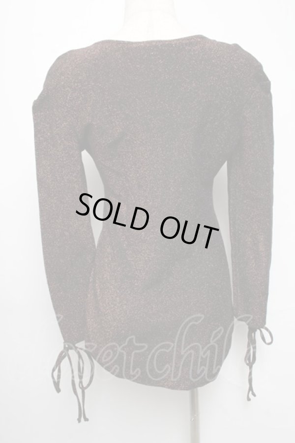 画像2: ヴィヴィアンウエストウッド 中古 / ラメニットトップス  黒ｘゴールド  S-25-05-18-052-to-AS-ZS (2)