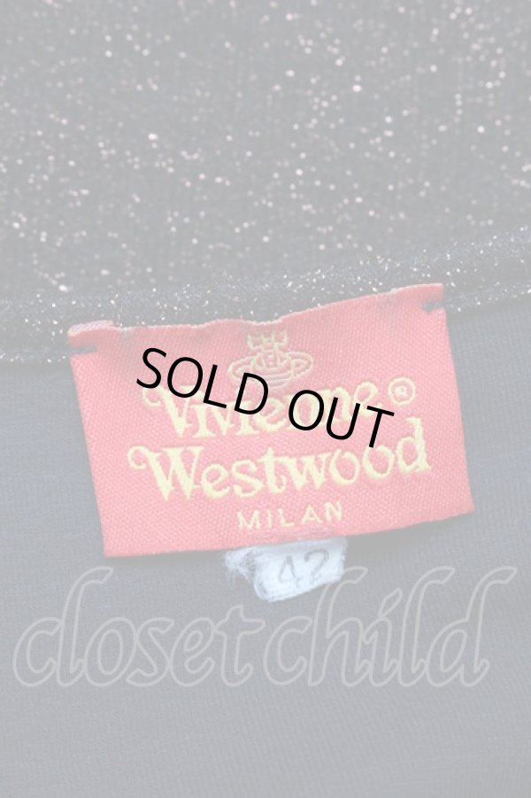 画像4: ヴィヴィアンウエストウッド 中古 / ラメニットトップス  黒ｘゴールド  S-25-05-18-052-to-AS-ZS (4)