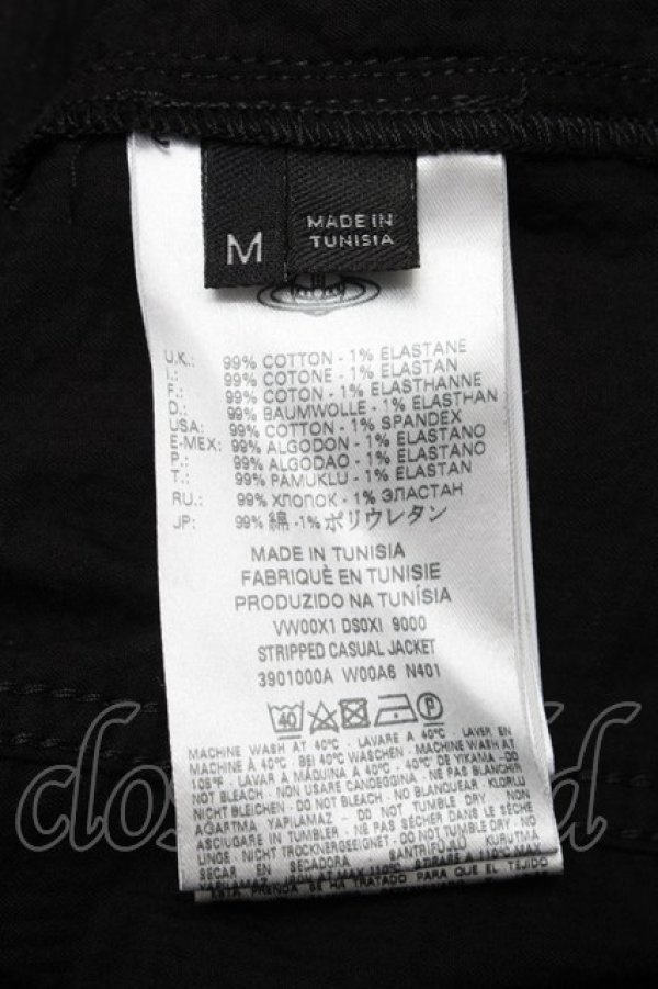 画像6: ヴィヴィアンウエストウッド 中古 / STRIPPED CASUAL ジャケット  黒  S-25-05-18-056-jc-AS-ZS (6)