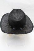 画像3: ヴィヴィアンウエストウッド MAN 中古 / MAN LONDON　ロゴブリムストローハット  黒  S-25-05-18-016-to-AS-ZS (3)