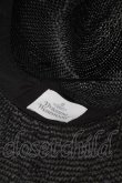 画像4: ヴィヴィアンウエストウッド MAN 中古 / MAN LONDON　ロゴブリムストローハット  黒  S-25-05-18-016-to-AS-ZS (4)