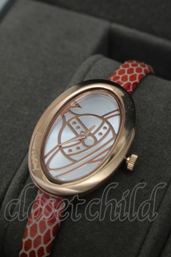 画像2: ヴィヴィアンウエストウッド 中古 / オーバルウォッチ  ゴールドｘピンク  S-25-06-17-025-ac-AS-ZS (2)