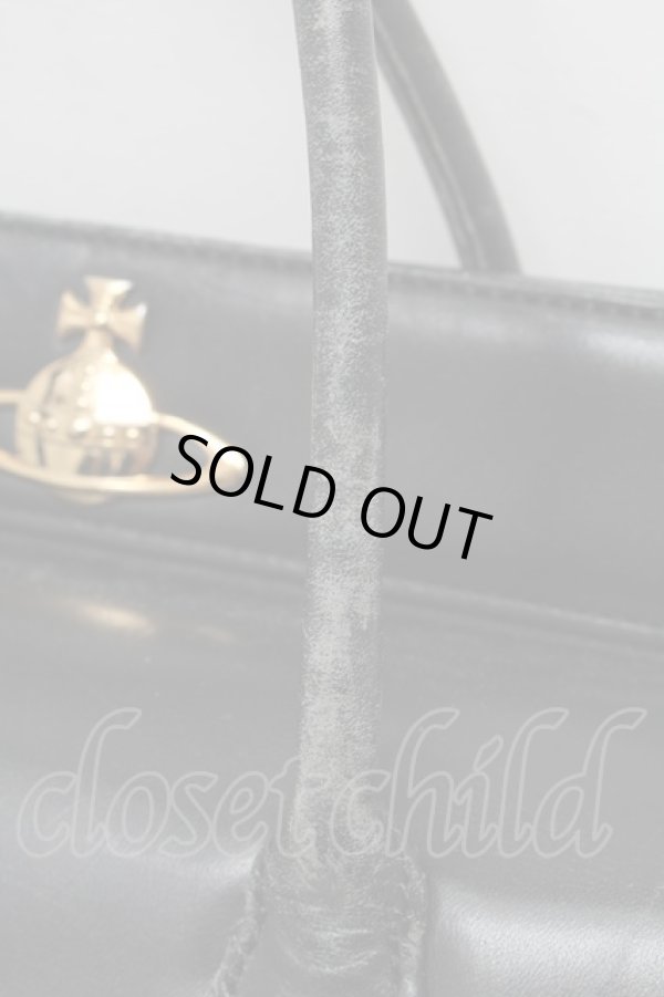 画像5: ヴィヴィアンウエストウッド 中古 / エグゼクティブハンドバッグ  黒  S-25-06-17-033-ba-AS-ZS (5)