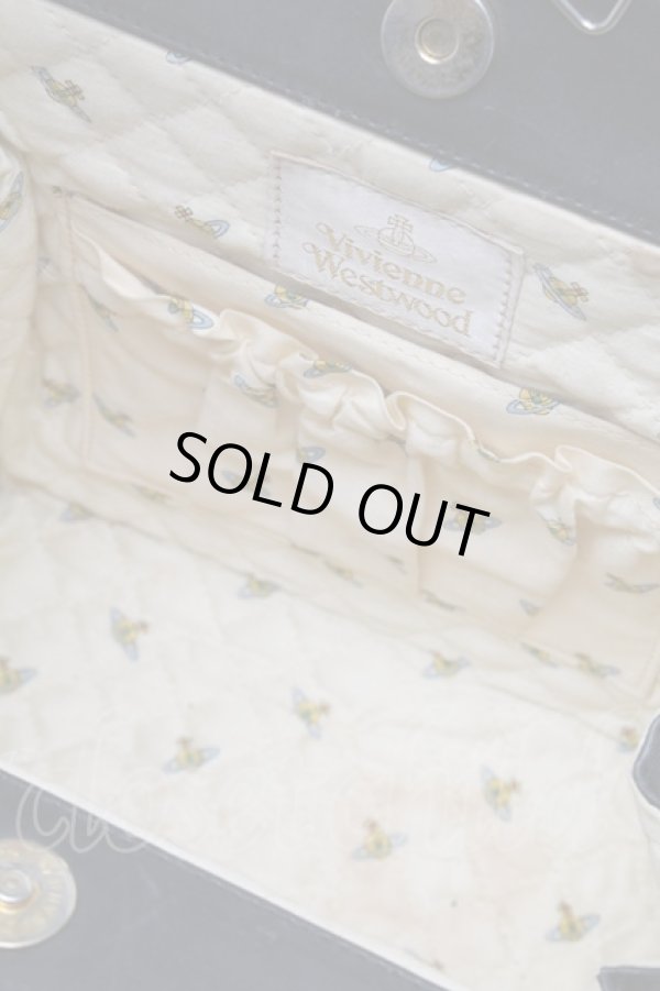 画像9: ヴィヴィアンウエストウッド 中古 / エグゼクティブハンドバッグ  黒  S-25-06-17-033-ba-AS-ZS (9)