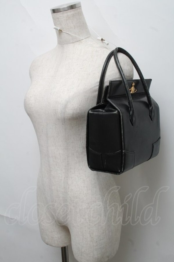 画像10: ヴィヴィアンウエストウッド 中古 / エグゼクティブハンドバッグ  黒  S-25-06-17-033-ba-AS-ZS (10)