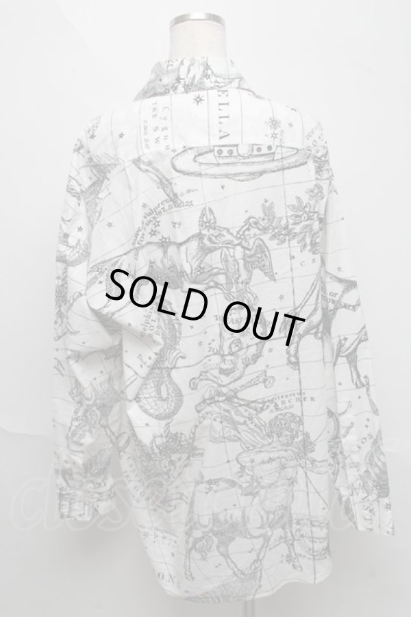 画像2: ヴィヴィアンウエストウッド 中古 / constellationクラシックシャツ  白ｘ黒  S-25-06-17-035-bl-AS-ZH (2)