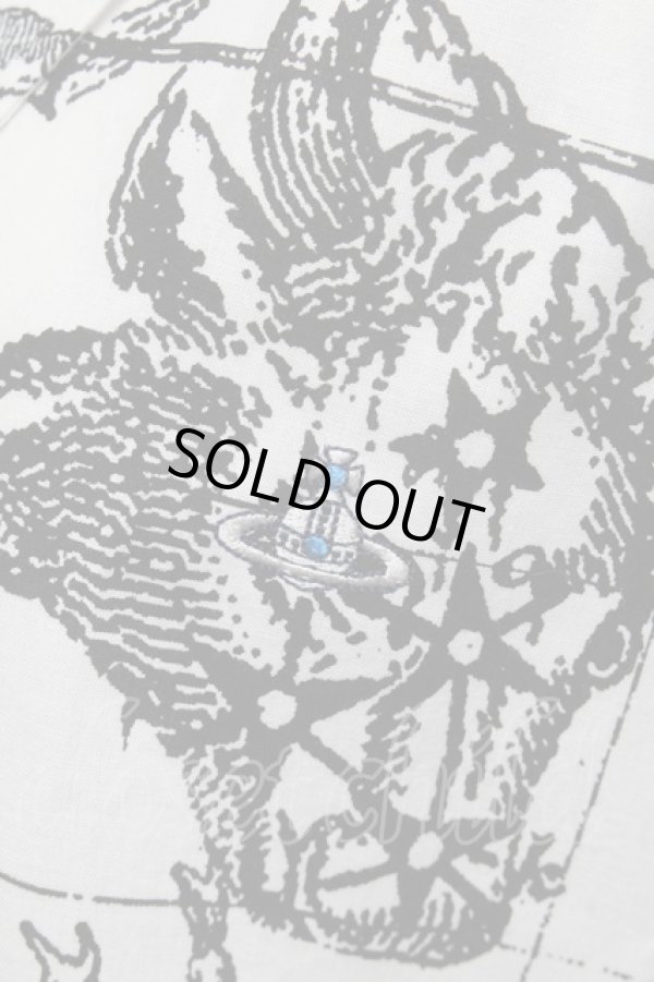 画像3: ヴィヴィアンウエストウッド 中古 / constellationクラシックシャツ  白ｘ黒  S-25-06-17-035-bl-AS-ZH (3)