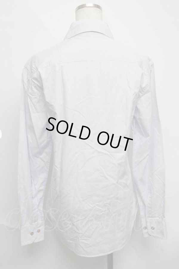 画像2: ヴィヴィアンウエストウッド MAN 中古 //オーブ刺繍ブラウス 46 サックス  S-25-06-17-039-bl-AS-ZY (2)