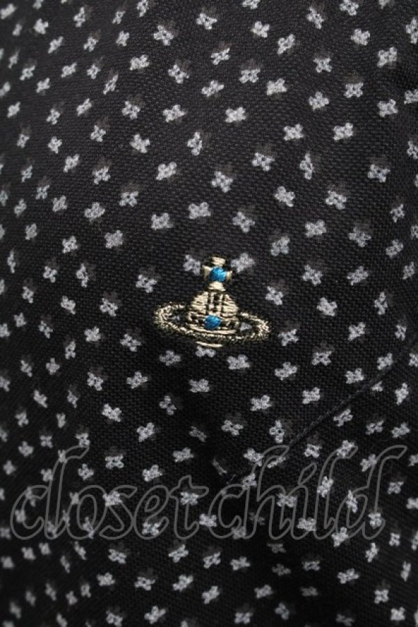 画像3: ヴィヴィアンウエストウッド MAN 中古 / オーブ刺繍ブラウス  紺  S-25-06-17-047-bl-AS-ZY (3)