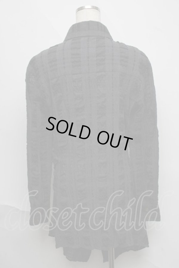 画像2: ヴィヴィアンウエストウッド MAN 中古 / オーブ刺繍透カシ長袖シャツ 44 黒  S-25-06-17-048-bl-AS-ZS (2)