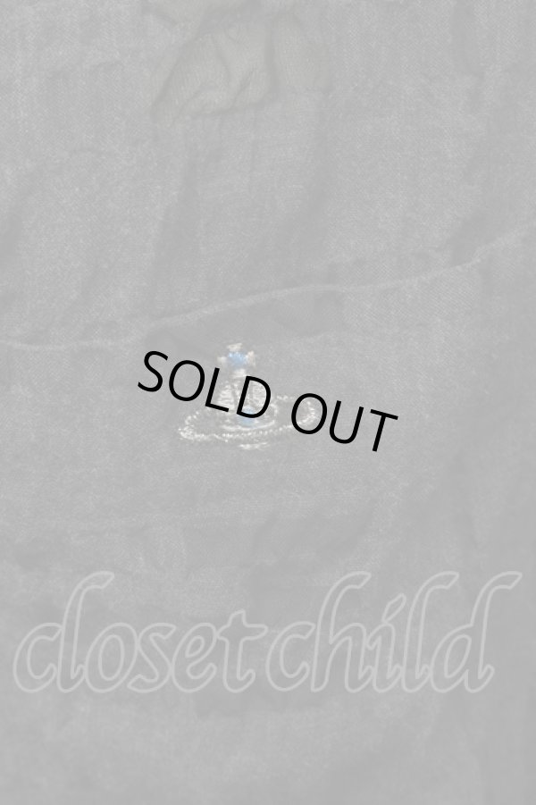 画像3: ヴィヴィアンウエストウッド MAN 中古 / オーブ刺繍透カシ長袖シャツ 44 黒  S-25-06-17-048-bl-AS-ZS (3)