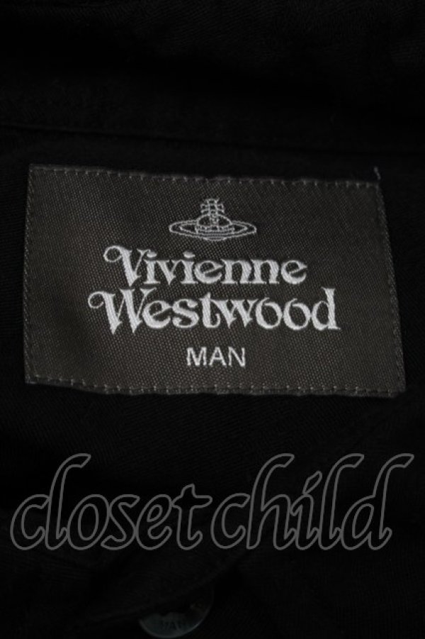 画像5: ヴィヴィアンウエストウッド MAN 中古 / HEART AND FLOWERSリラックス長袖シャツ F 黒  S-25-06-17-049-ts-AS-ZS (5)