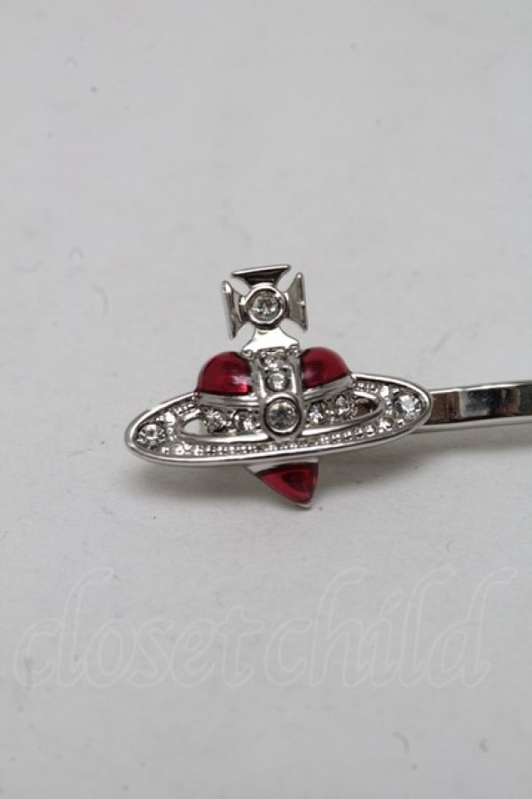 画像3: ヴィヴィアンウエストウッド 中古 / NEW DIAMANTE HEARTアメピン  シルバー  S-25-06-17-002-ac-AS-ZS (3)
