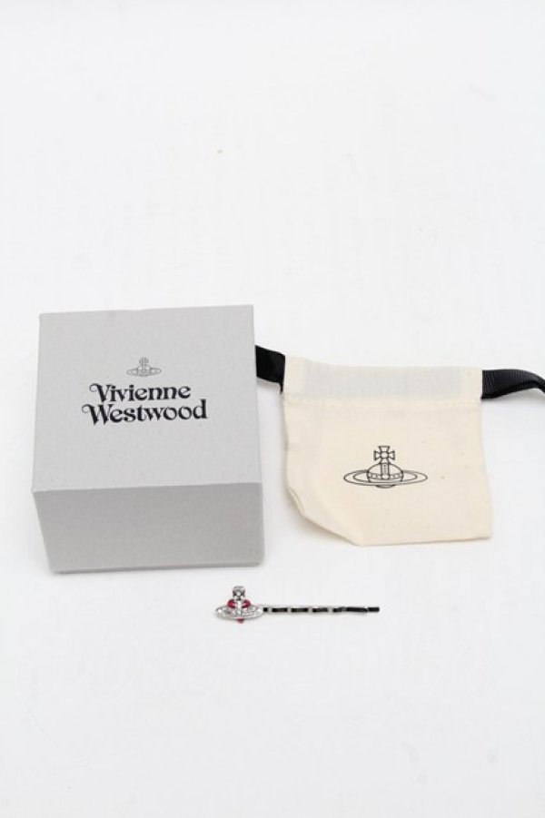 画像4: ヴィヴィアンウエストウッド 中古 / NEW DIAMANTE HEARTアメピン  シルバー  S-25-06-17-002-ac-AS-ZS (4)