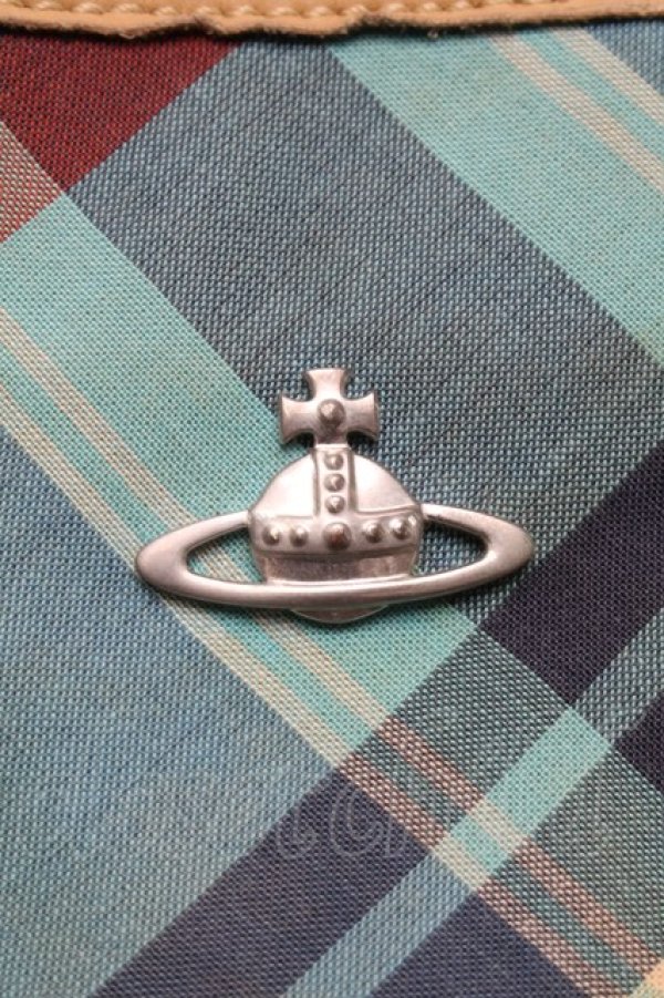 画像7: ヴィヴィアンウエストウッド 中古 / チェックトートバッグ   S-25-07-27-015-ba-AS-ZS (7)