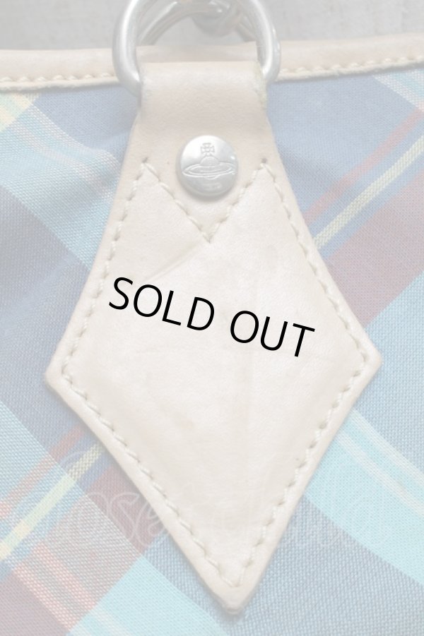 画像8: ヴィヴィアンウエストウッド 中古 / チェックトートバッグ   S-25-07-27-015-ba-AS-ZH (8)