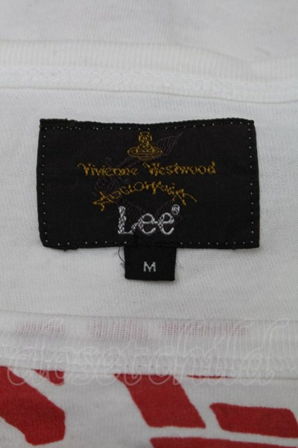 画像4: ヴィヴィアンウエストウッド Anglomania and Lee 中古 / 英字ptTシャツ M 白  S-25-07-27-020-ts-HR-ZS (4)