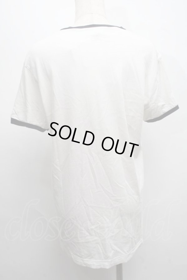 画像2: ヴィヴィアンウエストウッド 中古 / バイカラーTシャツ S オフｘ黒  S-25-07-27-025-ts-AS-ZS (2)