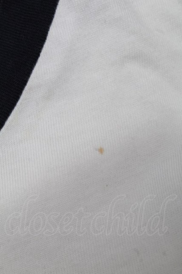 画像4: ヴィヴィアンウエストウッド 中古 / バイカラーTシャツ S オフｘ黒  S-25-07-27-025-ts-AS-ZS (4)