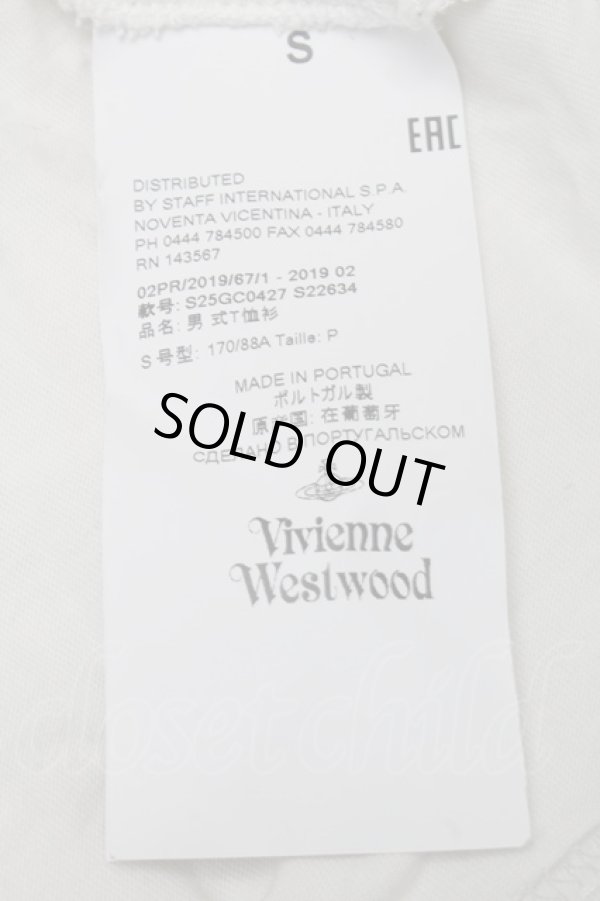 画像8: ヴィヴィアンウエストウッド 中古 / バイカラーTシャツ S オフｘ黒  S-25-07-27-025-ts-AS-ZS (8)
