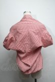 画像2: ヴィヴィアンウエストウッド 中古 / ストライプブラウス 10 赤ｘ白  S-25-07-27-030-bl-AS-ZS (2)