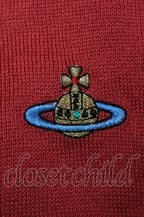画像3: ヴィヴィアンウエストウッド 中古 / カラーオーブ刺繍カーディガン S オレンジ  S-25-07-27-031-to-AS-ZS (3)