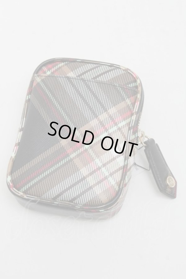 画像2: ヴィヴィアンウエストウッド 中古 / タータンチェックポーチ  ブラウン  S-25-07-27-006-gd-HR-ZS (2)