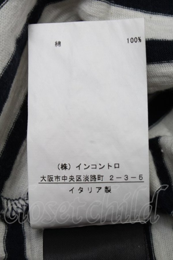 画像7: ANGLOMANIA 中古 / ゴールドフレームカットソー OS 白x黒xゴールド  S-25-07-27-032-to-AS-ZS (7)