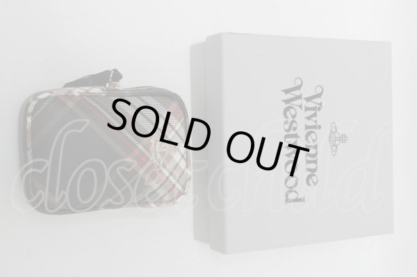 画像4: ヴィヴィアンウエストウッド 中古 / タータンチェックポーチ  ブラウン  S-25-07-27-006-gd-HR-ZS (4)