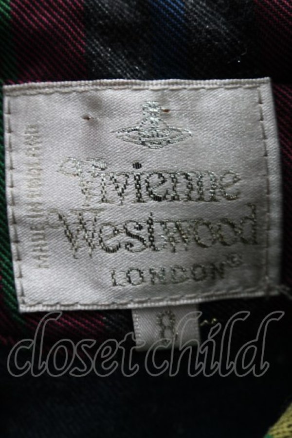 画像4: ヴィヴィアンウエストウッド 中古 / メトロポリタン高襟シャツ 8 ブルー  S-25-07-27-040-bl-AS-ZS (4)