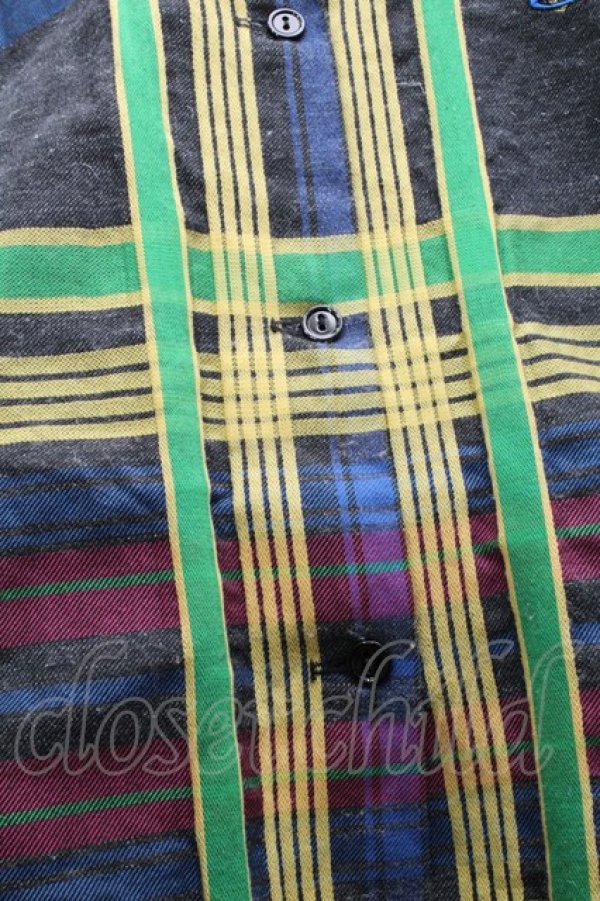 画像6: ヴィヴィアンウエストウッド 中古 / メトロポリタン高襟シャツ 8 ブルー  S-25-07-27-040-bl-AS-ZS (6)