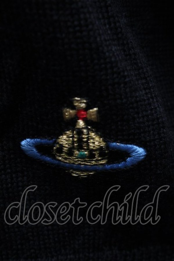 画像3: ヴィヴィアンウエストウッド 中古 / カラーオーブ刺繍カーディガン S 黒  S-25-07-27-044-to-AS-ZS (3)