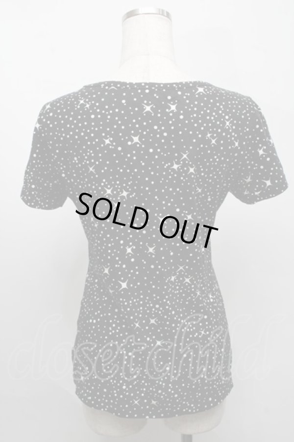 画像2: CHOICE 中古 / アースプリント総柄Tシャツ  黒  S-25-07-27-050-ts-HR-ZS (2)