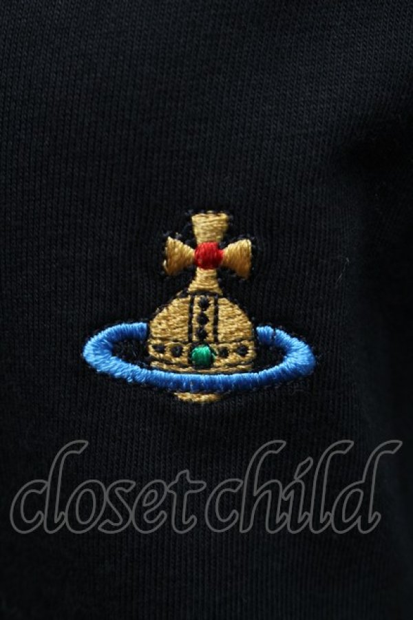 画像3: ヴィヴィアンウエストウッド 中古 / TS/カラーオーブ刺繍Tシャツ L 黒  S-25-07-27-054-ts-AS-ZS (3)
