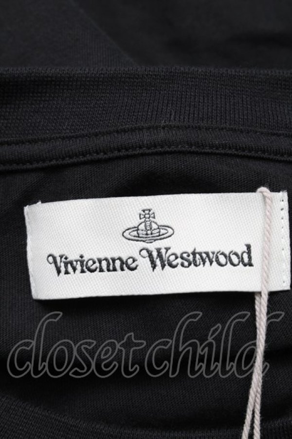 画像4: ヴィヴィアンウエストウッド 中古 / TS/カラーオーブ刺繍Tシャツ L 黒  S-25-07-27-054-ts-AS-ZS (4)