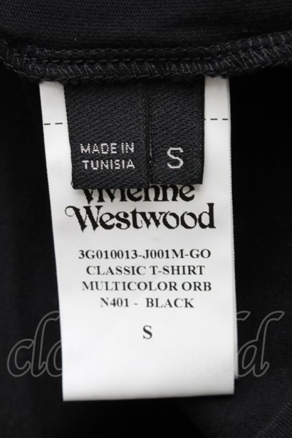 画像5: ヴィヴィアンウエストウッド 中古 / TS/カラーオーブ刺繍Tシャツ L 黒  S-25-07-27-054-ts-AS-ZS (5)