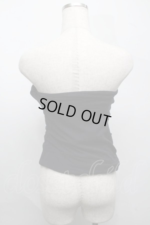 画像2: ヴィヴィアンウエストウッド Anglomania and Lee 中古 / ハート刺繍チューブトップ  黒  S-25-07-27-055-to-AS-ZS (2)