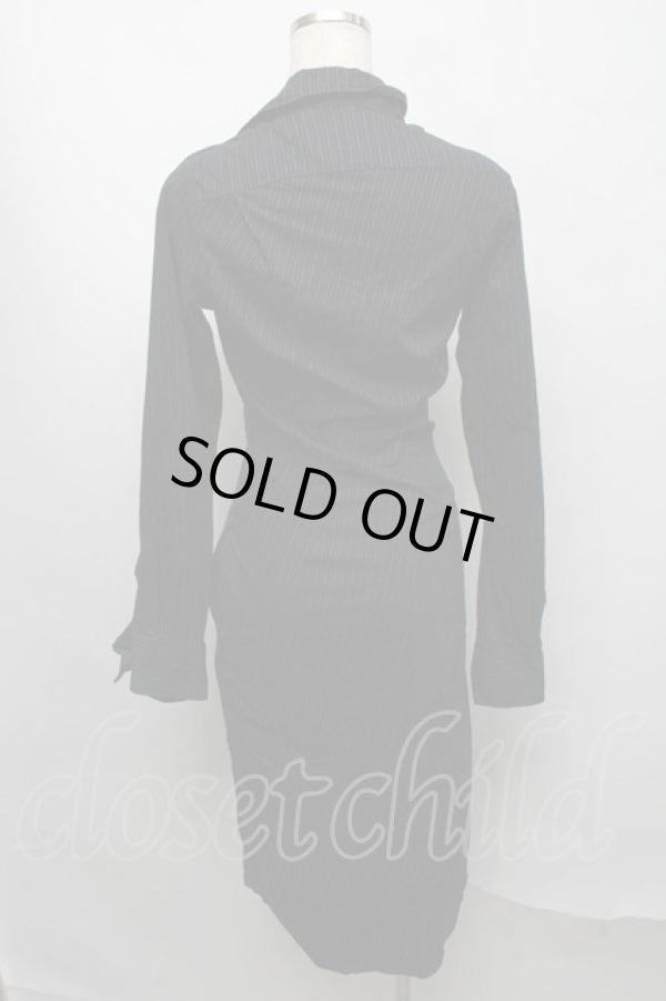 画像2: ヴィヴィアンウエストウッド 中古 //開襟ワンピース 01 黒  S-25-07-27-056-op-AS-ZS (2)